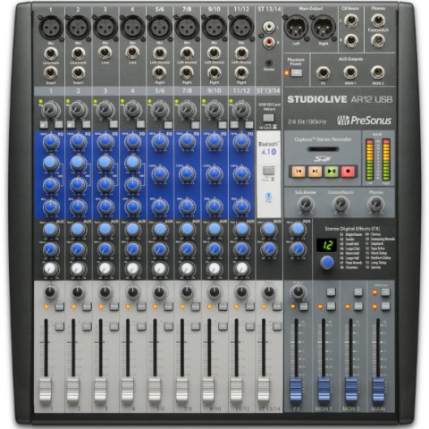 Presonus StudioLive AR12 14-Channel Hybrid Performance and Recording Mixer